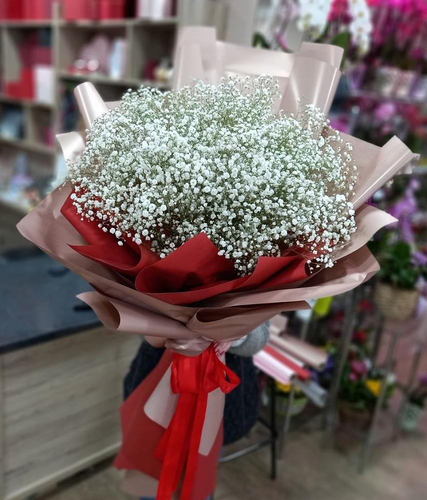 Букет Белые хлопья в Нововоронеже Букет цветов из: Гипсофила в Нововоронеже
