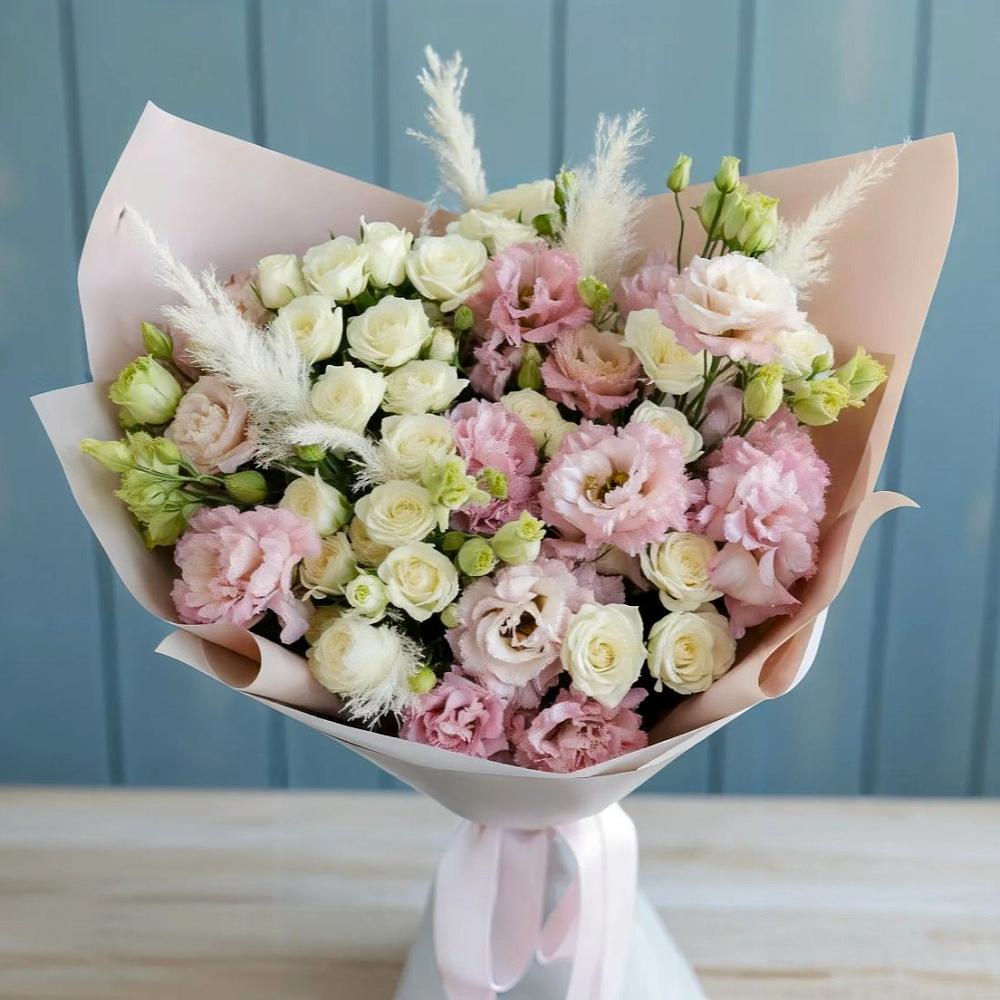 Букет цветов из: Альстромерии и Розы в Нововоронеже