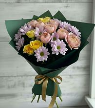 Букет цветов из:  Хризантемы и Розы #REPLACE_PRED# Нововоронеже