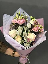 Букет цветов из:  Альстромерии, Розы и Лизиантусы #REPLACE_PRED# Нововоронеже