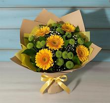 Букет цветов из:  Герберы и Хризантемы #REPLACE_PRED# Нововоронеже