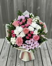 Букет цветов из:  Альстромерии, Гвоздики, Розы и Хризантемы #REPLACE_PRED# Нововоронеже