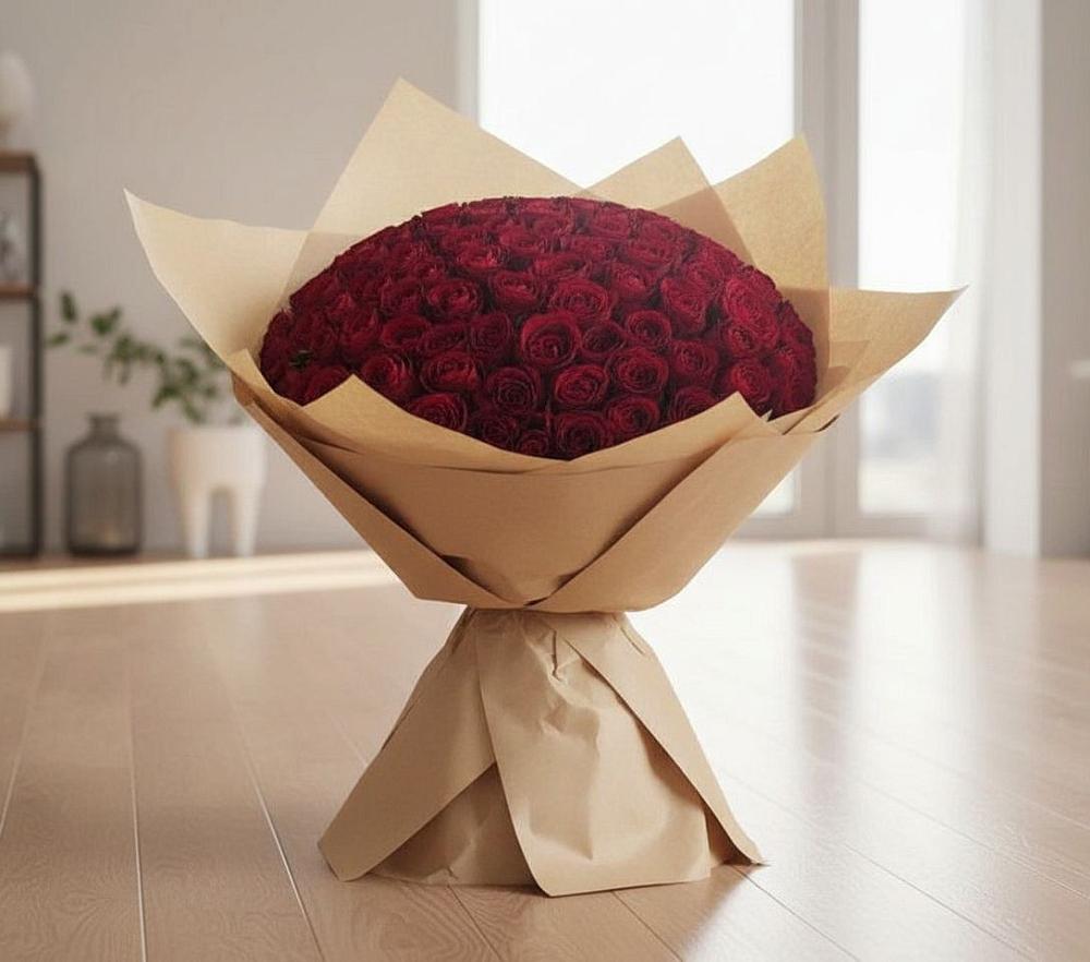 Букет 101 Красная роза в Нововоронеже