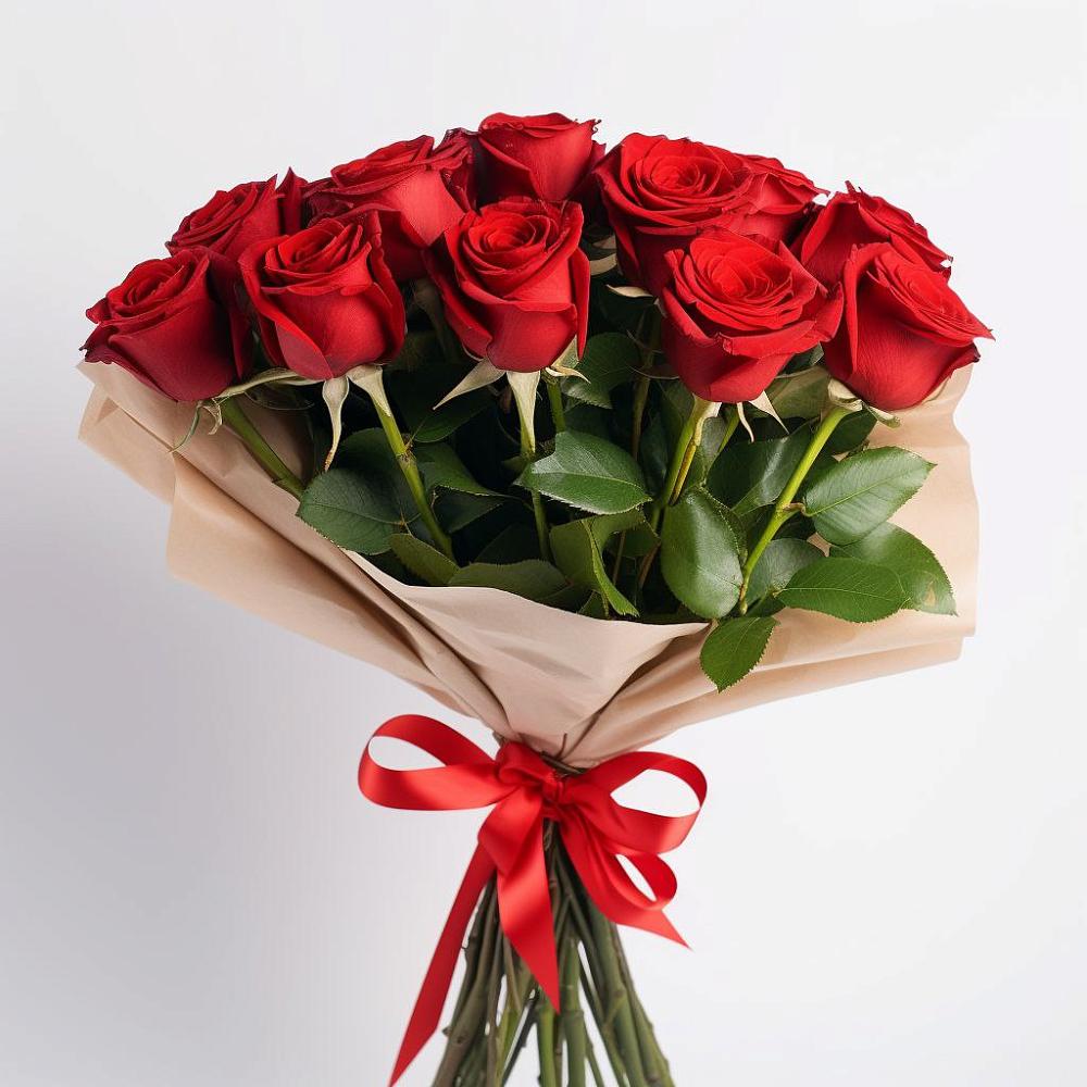 Букет 11 Красных роз Эдлесс Лав в Нововоронеже